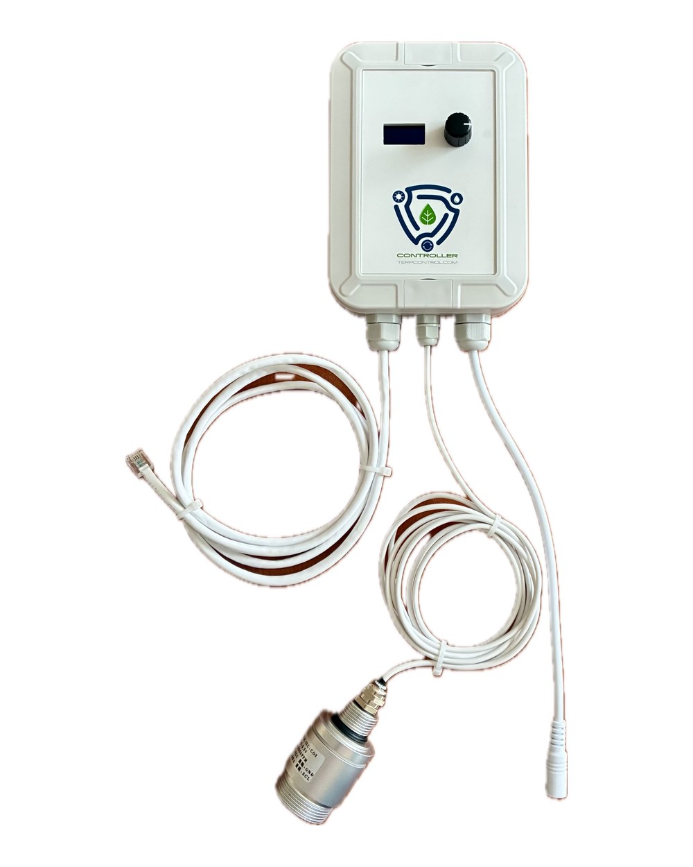 Terp Control Controller mit RJ45-Kabel, Sensorkabel und CO₂-Sensor