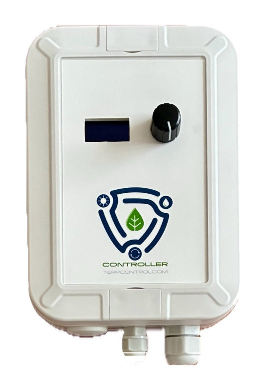 Terp Control Controller mit Display, Drehregler und Anschlusskabeln